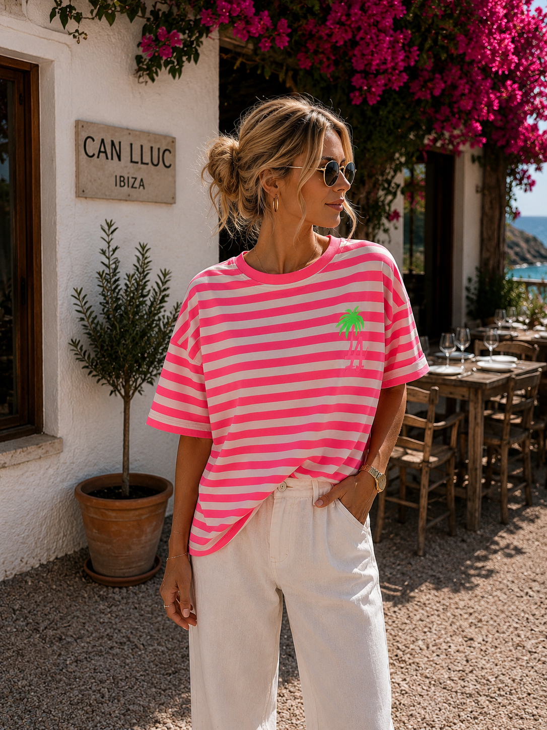CARLITA Stripes T-shirt (Pink)