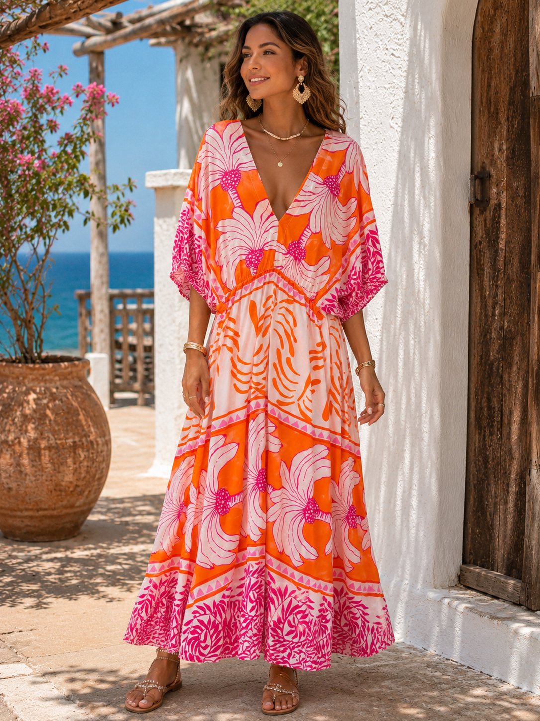 GABI FLOWERS  Dress (Pink/Orange)