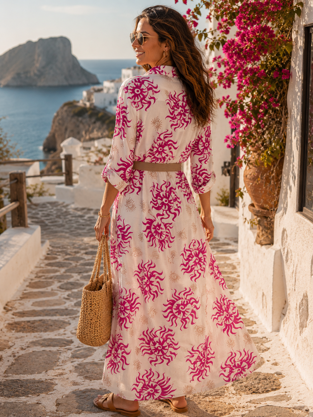 ELINA SUNNY Belt Dress (Pink)