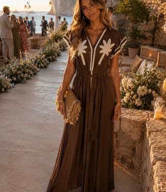 PALMTREE Long Dress (Brown)