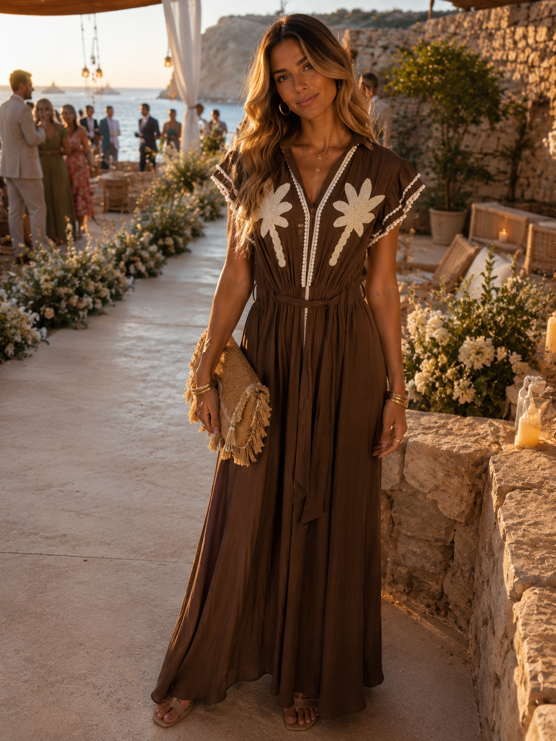 PALMTREE Long Dress (Brown)