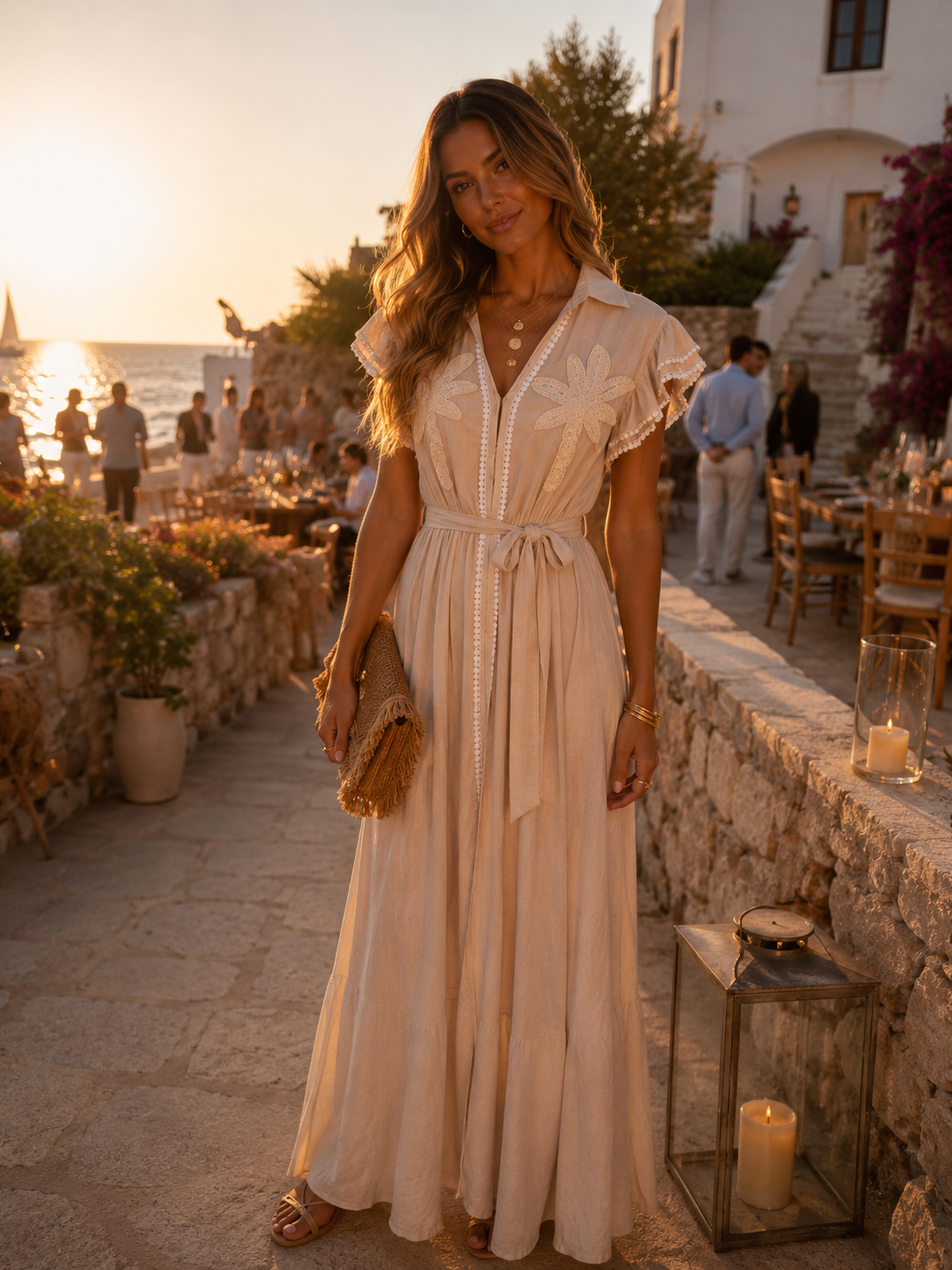 PALMTREE Long Dress (Natural)
