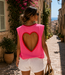UNI SHOULDER TOP (PINK/RED)