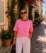 OPEN HEART SHIRT (Light Pink/Neon Pink)