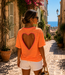 OPEN HEART SHIRT (Orange/Neon Orange)