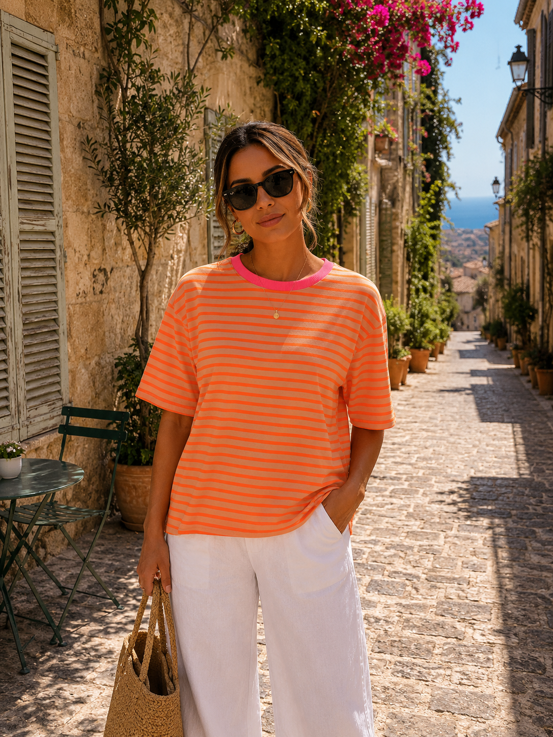 OPEN HEART SHIRT (Orange/Neon Orange)