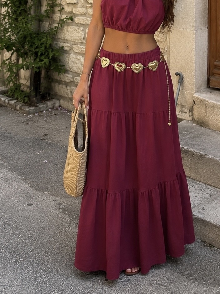 FRANCESCA Skirt (Red Wine)