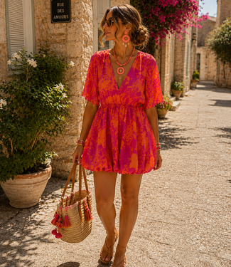 CAMELIA Flower Dress (Fuschia)