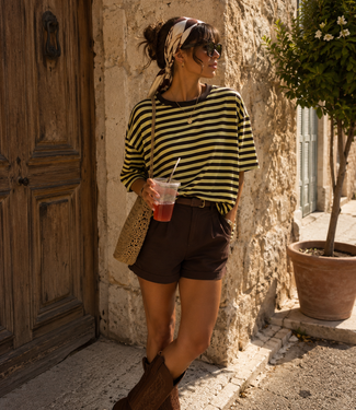 FAITH Stripes T-shirt (Yellow/Brown)