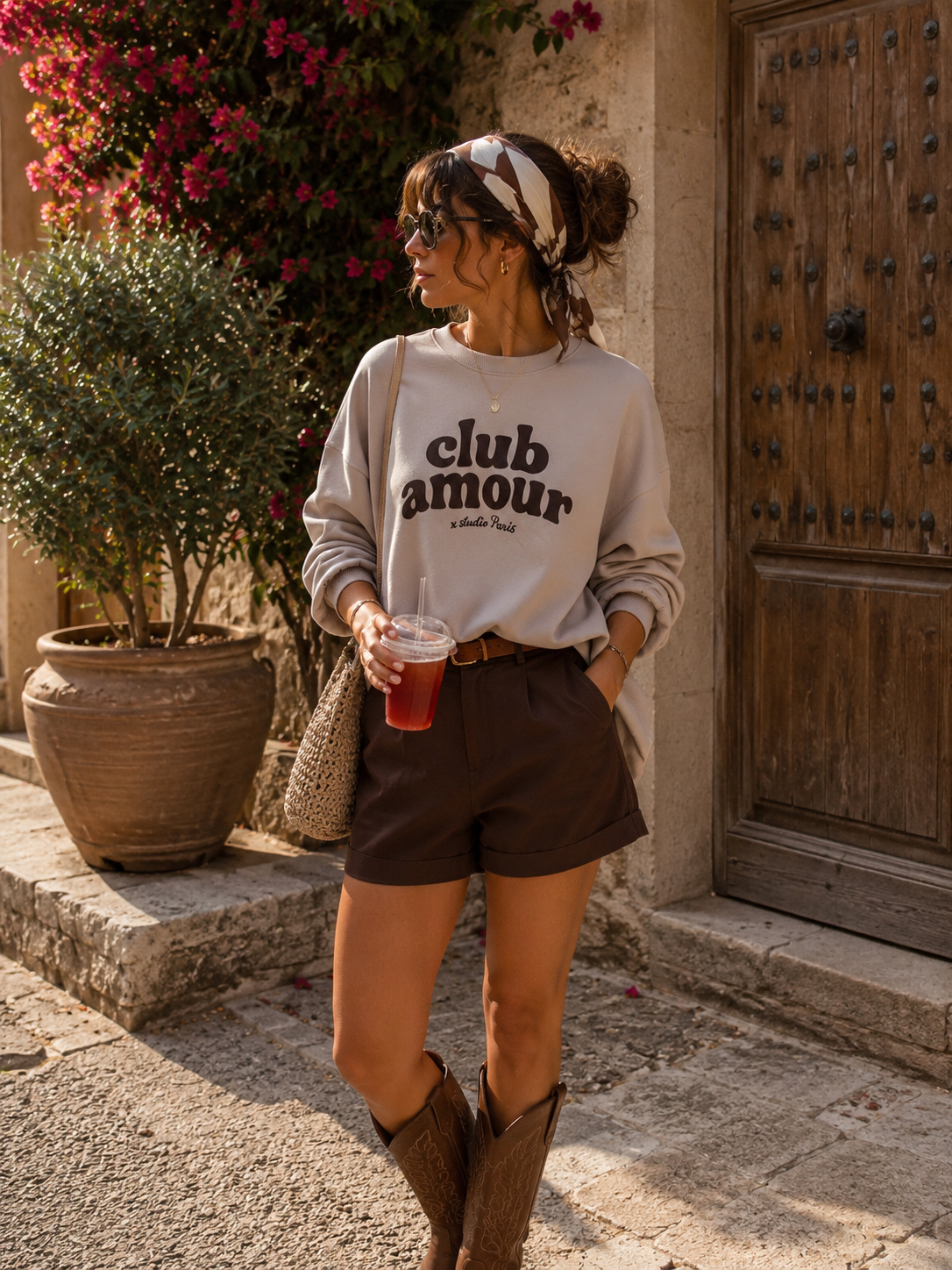 CLUB AMOUR Sweater (Beige/Brown)