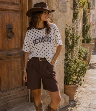 ICONIC Polka Dots T-shirt (Brown/Cream)