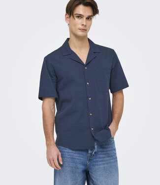 Only & Sons ONSEYE RESORT SEERS 0009 SHIRT NOOS (NAVY BLAZER)