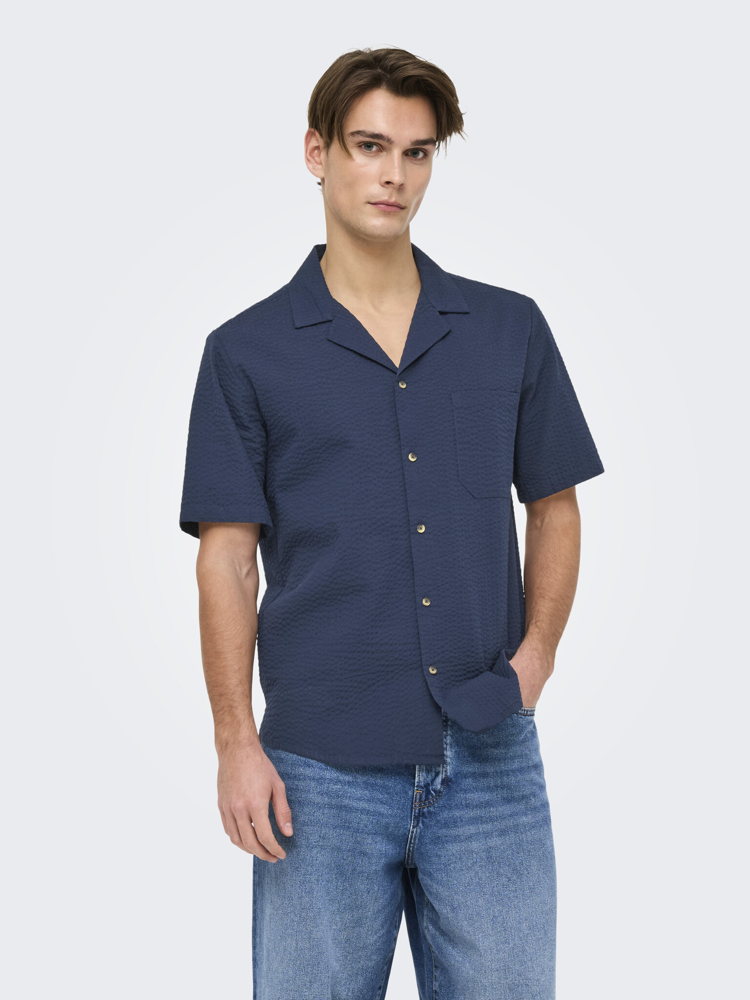ONSEYE RESORT SEERS 0009 SHIRT NOOS (NAVY BLAZER)