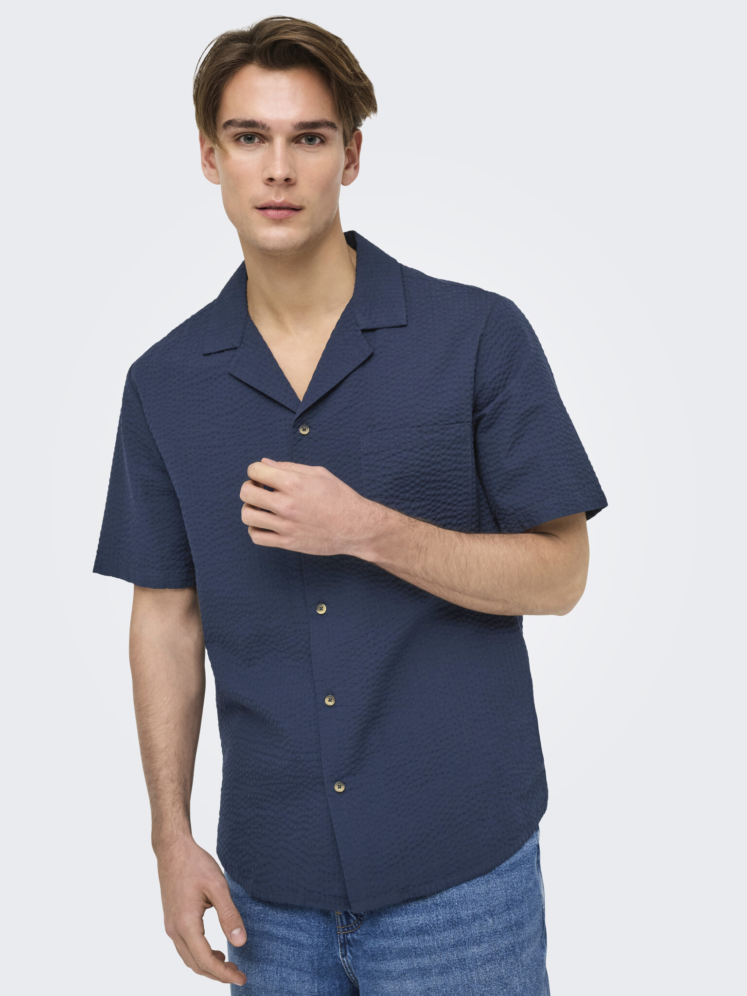 ONSEYE RESORT SEERS 0009 SHIRT NOOS (NAVY BLAZER)