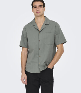 Only & Sons ONSEYE RESORT SEERS 0009 SHIRT NOOS (CASTOR GREY)