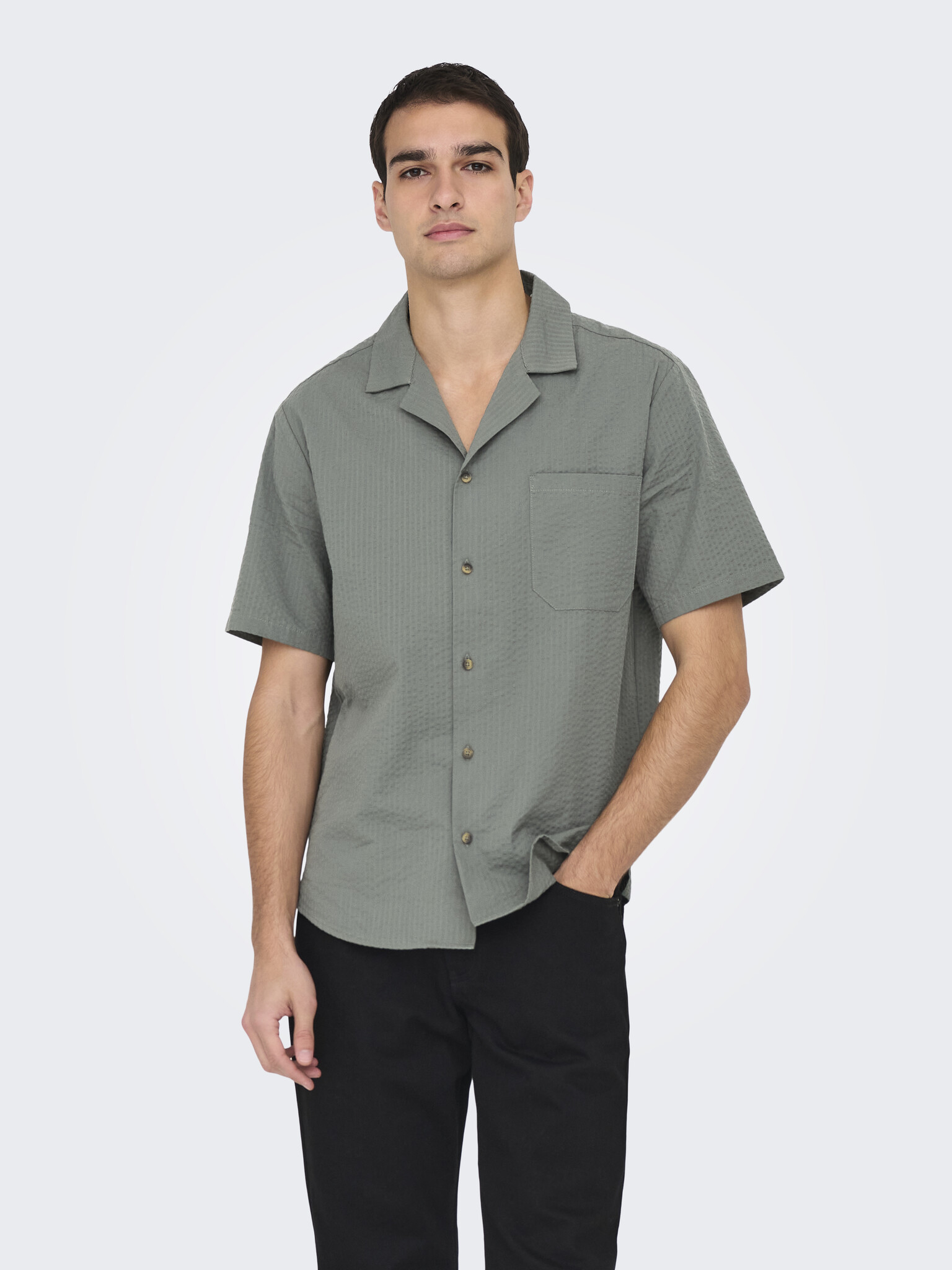ONSEYE RESORT SEERS 0009 SHIRT NOOS (CASTOR GREY)