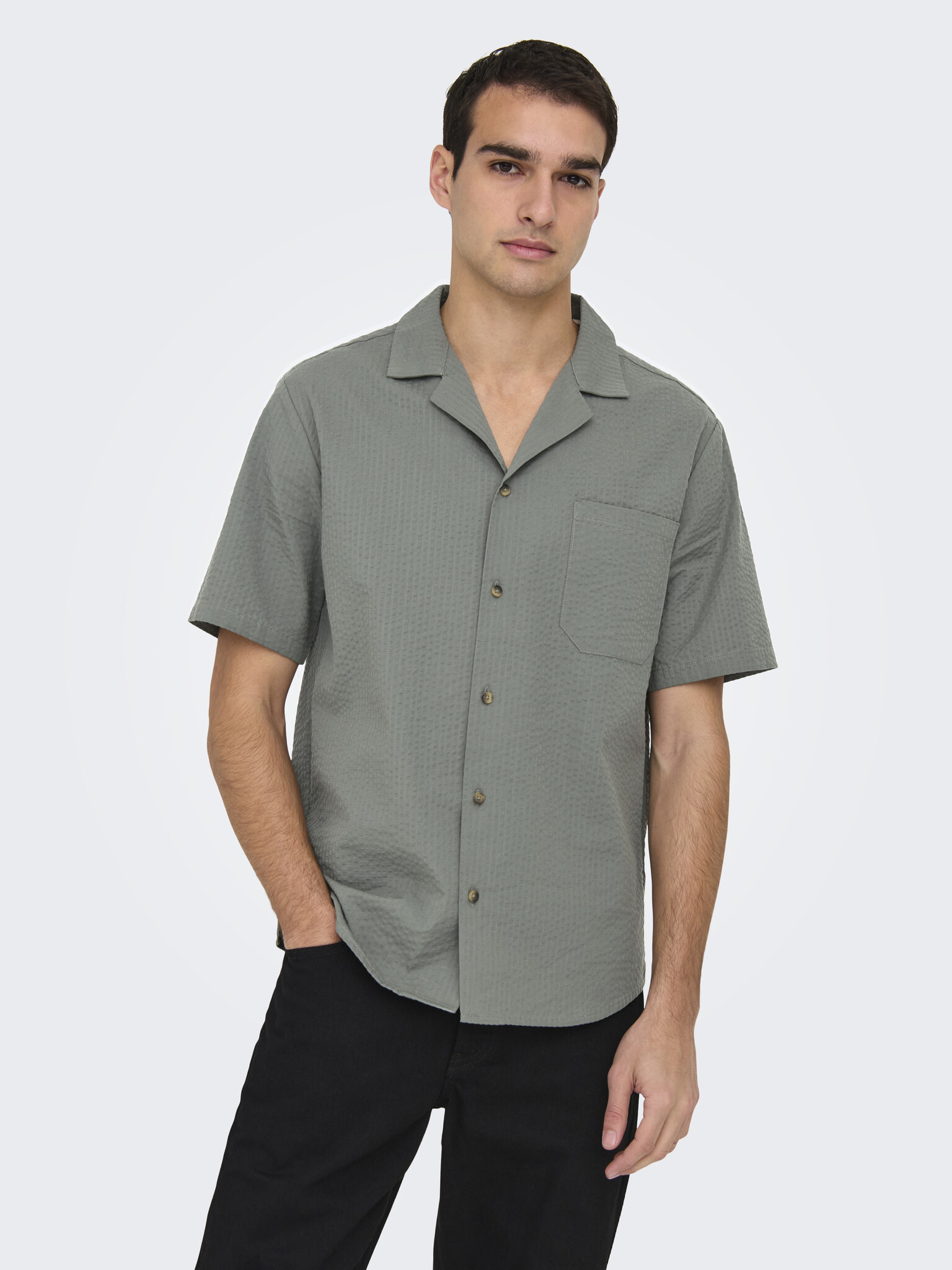 ONSEYE RESORT SEERS 0009 SHIRT NOOS (CASTOR GREY)