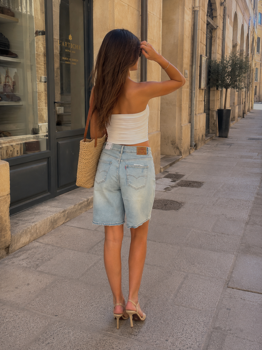 LEVI Denim Bermuda (Blue Washed)