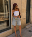 LOLA Denim Bermuda (Light Grey)