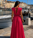 MIA Leopard Long Dress (Red/Pink)