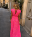 MIA Motif Long Dress (Hot Pink)