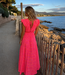 MIA Motif Long Dress (Neon Coral)