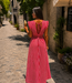 MIA B.Stripes Long Dress (Light Pink/Red)