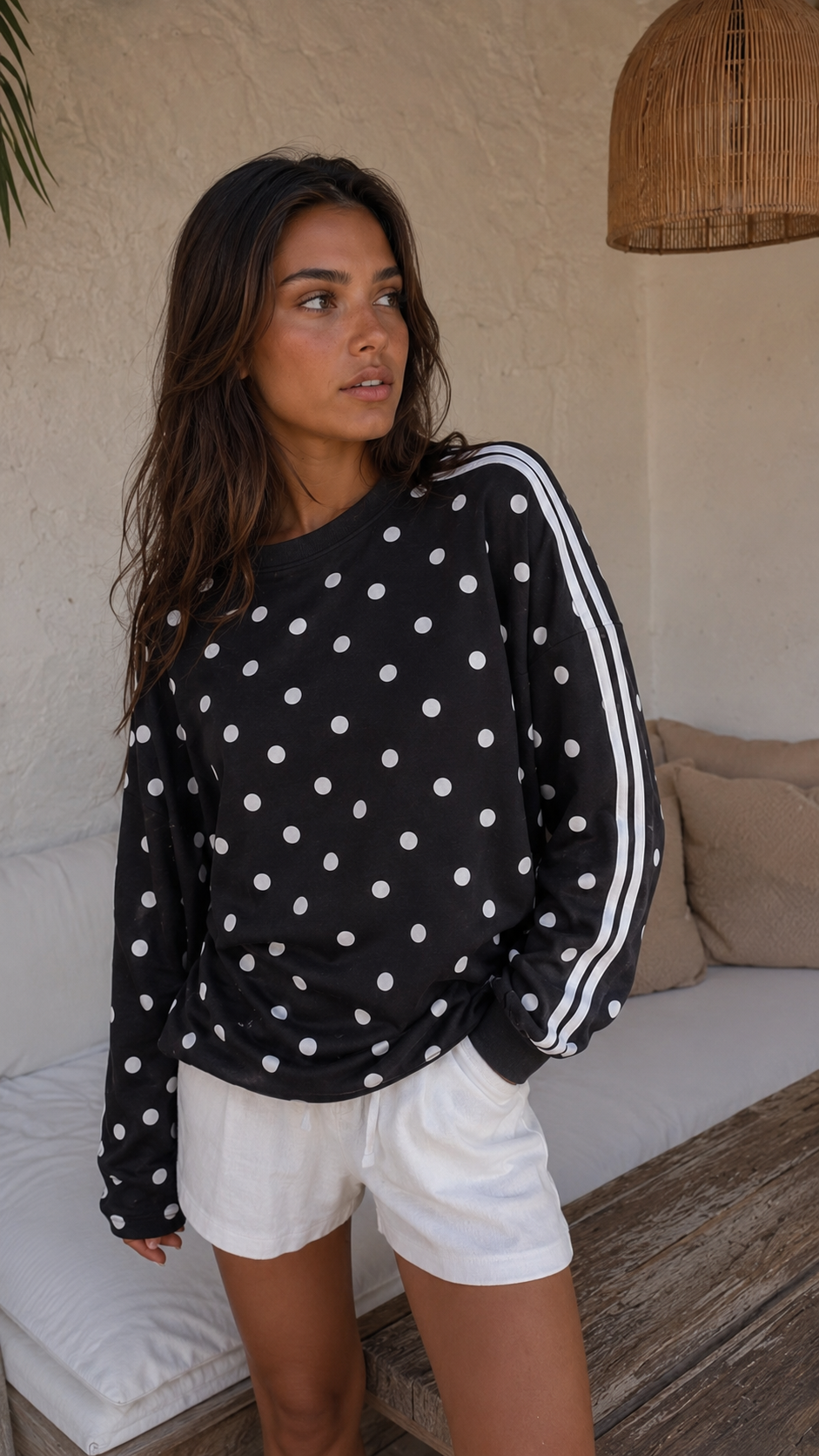POPO Polka Dots Sweater (Black/White)