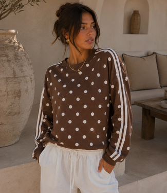 POPO Polka Dots Sweater (Brown/White)