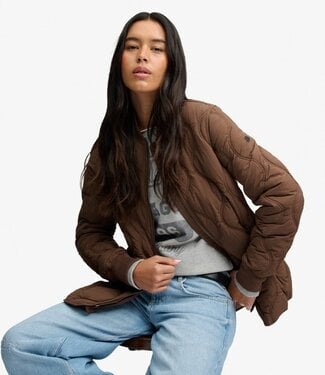 Superdry SHORT ONION QUILT LINER JKT (KOMBICHA BROWN)