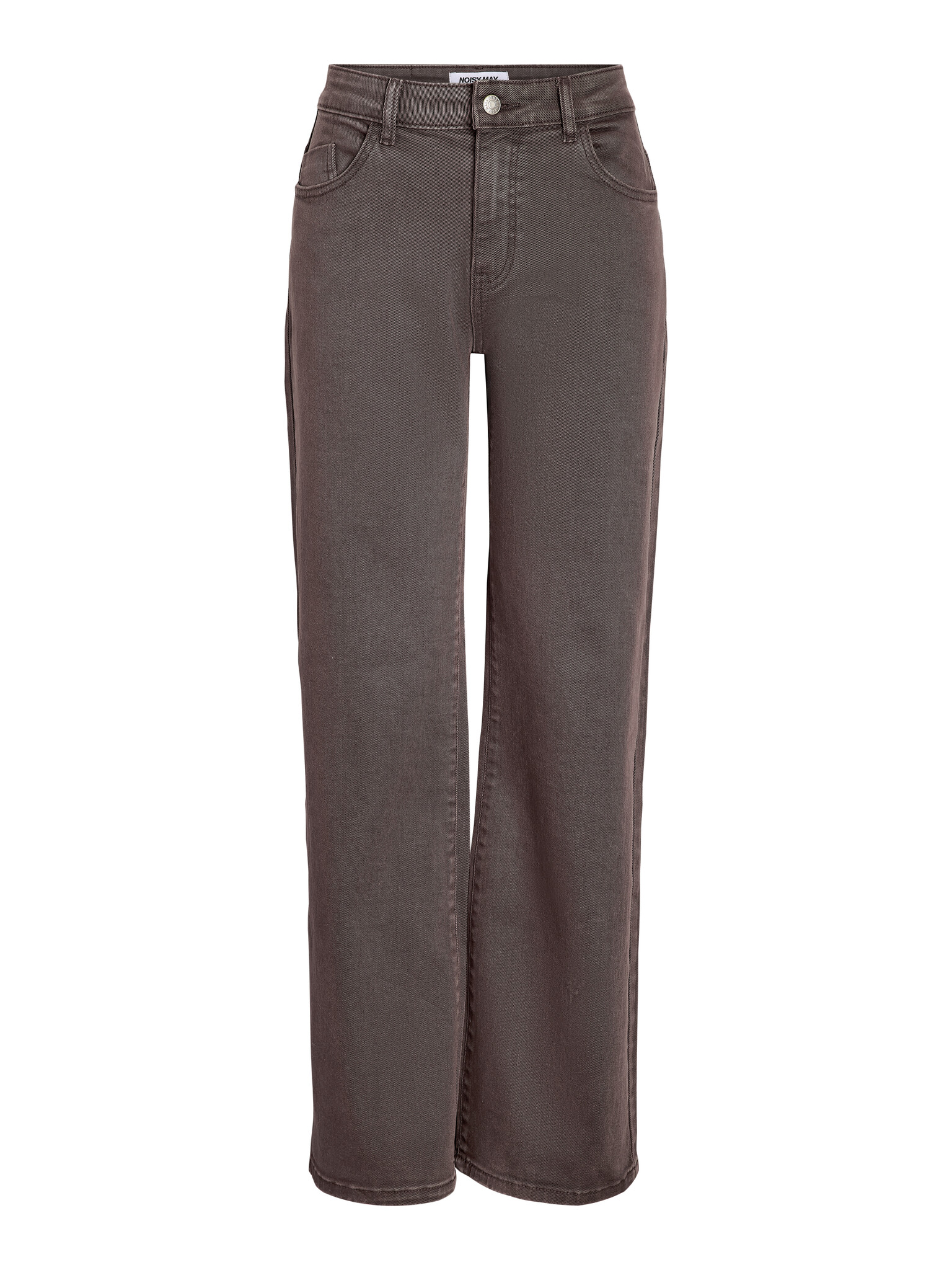 NMYOLANDA MW STRAIGHT JEANS COLORED (Chocolate Brown)