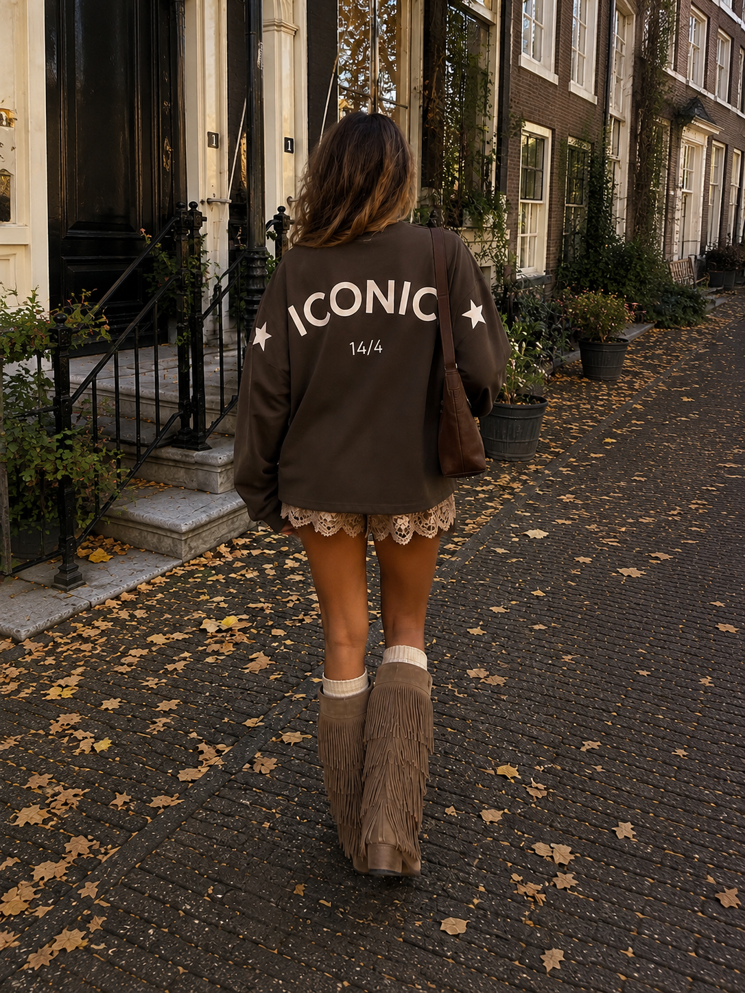 ICONIC STAR Longsleeve Shirt (Brown/Cream)