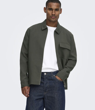 Only & Sons ONSWILL REG 0292 ZIP OVERSHIRT NOOS