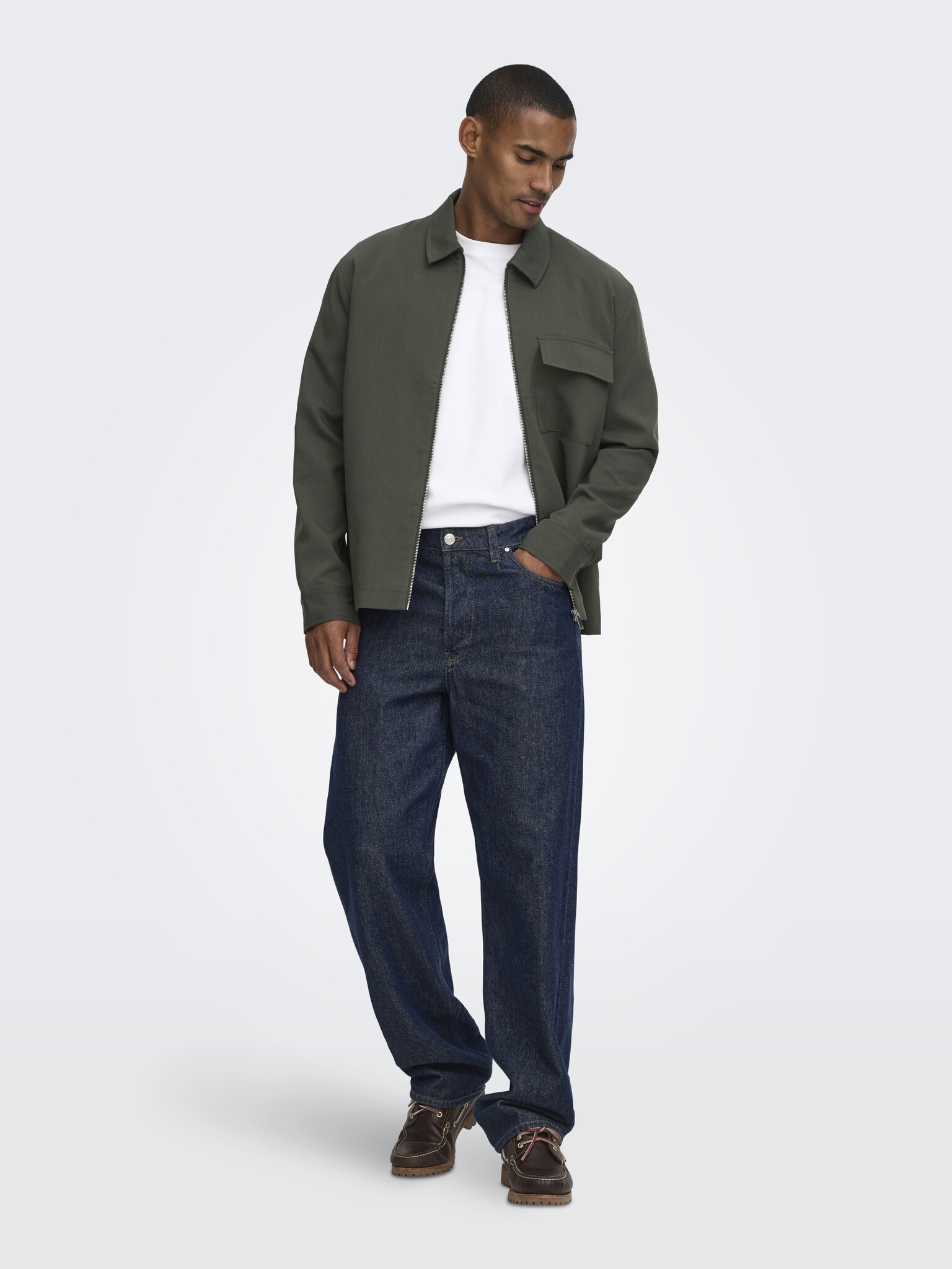 ONSWILL REG 0292 ZIP OVERSHIRT NOOS