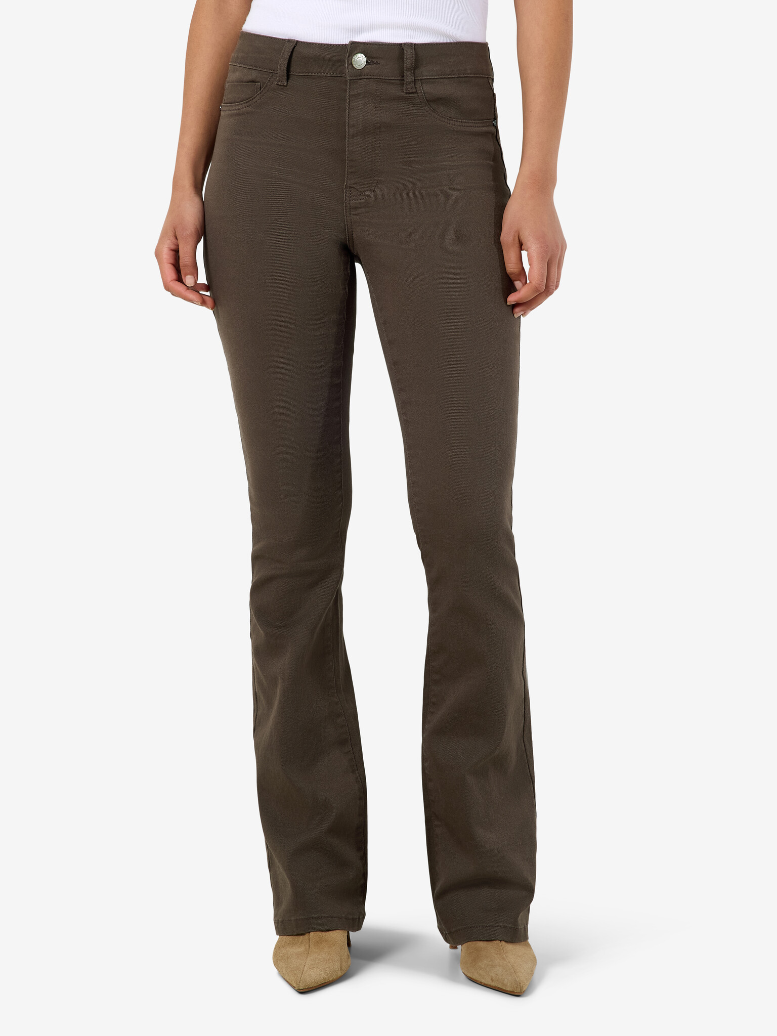 NMSALLIE HW SK FLARED COLOR BOX NOOS (CHOCOLATE BROWN)