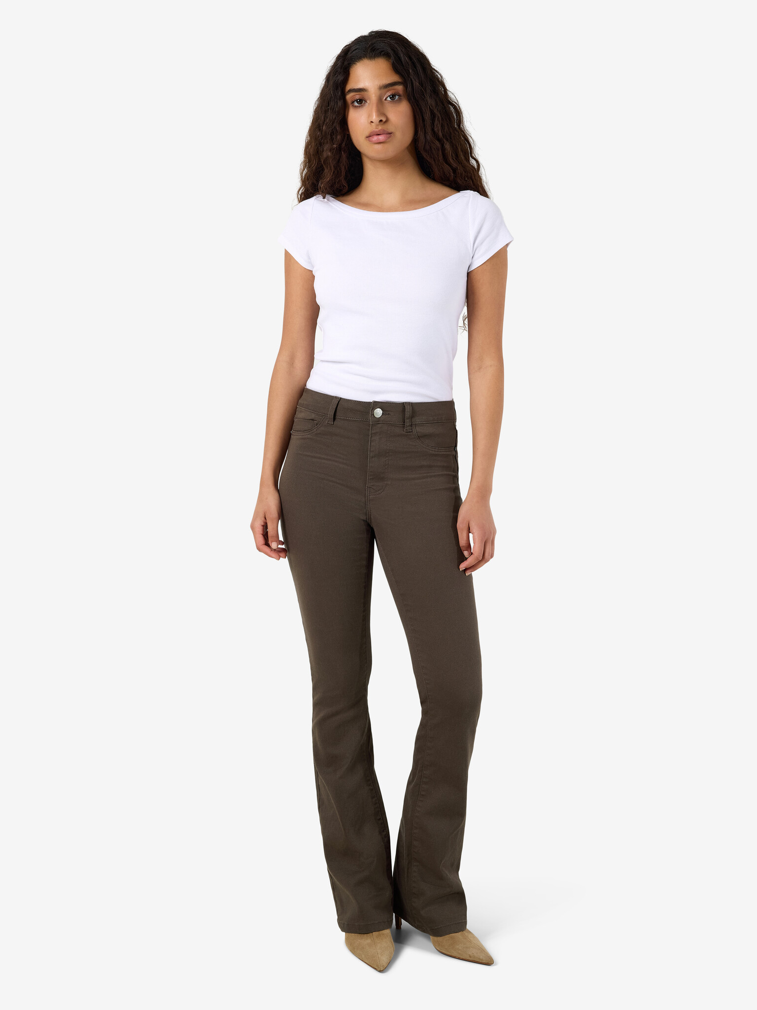 NMSALLIE HW SK FLARED COLOR BOX NOOS (CHOCOLATE BROWN)