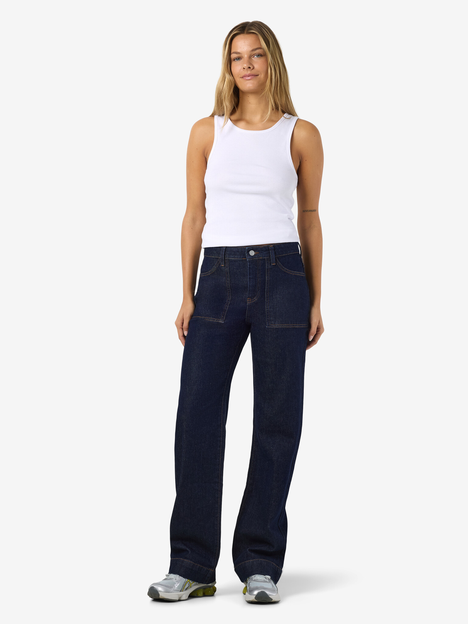 NMYOLANDA MW WIDE STR PCK (DARK BLUE DENIM)