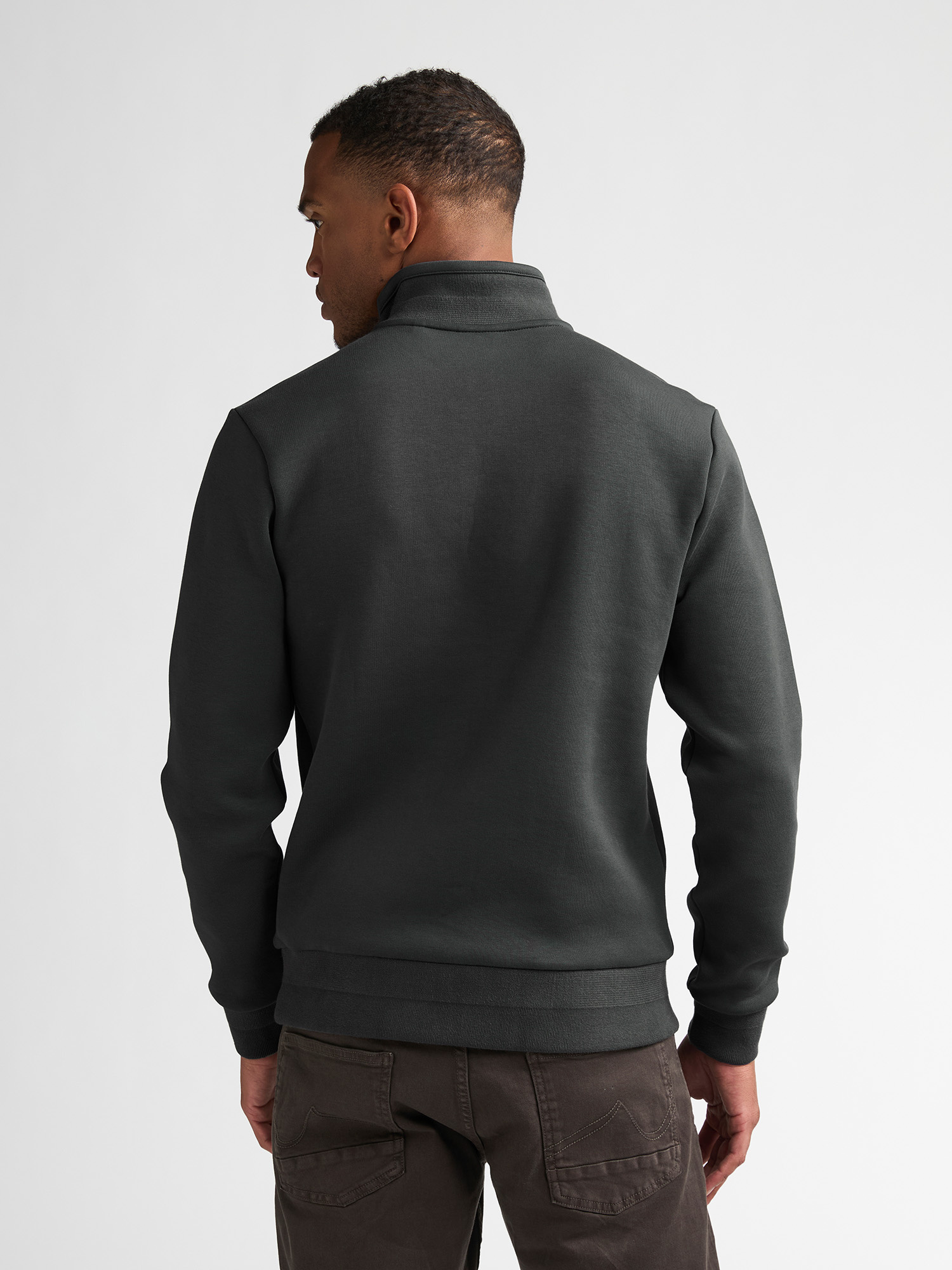 M-3060-SWC318  Zip Collar Sweater (6185)