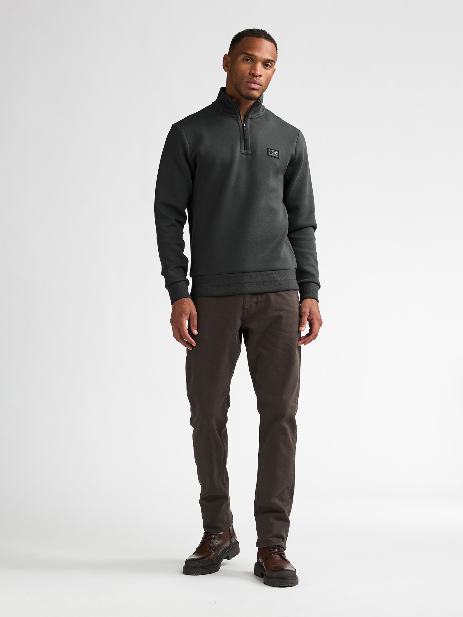 M-3060-SWC318  Zip Collar Sweater (6185)