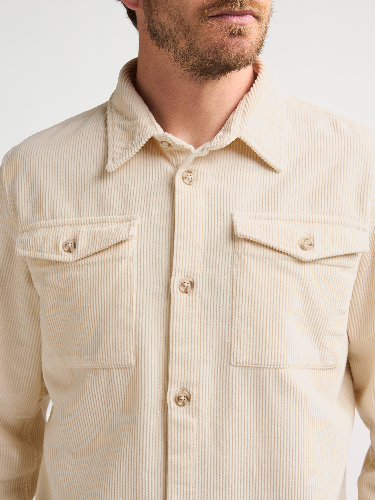 M-3060-SIL422 Men Overshirt (0007)