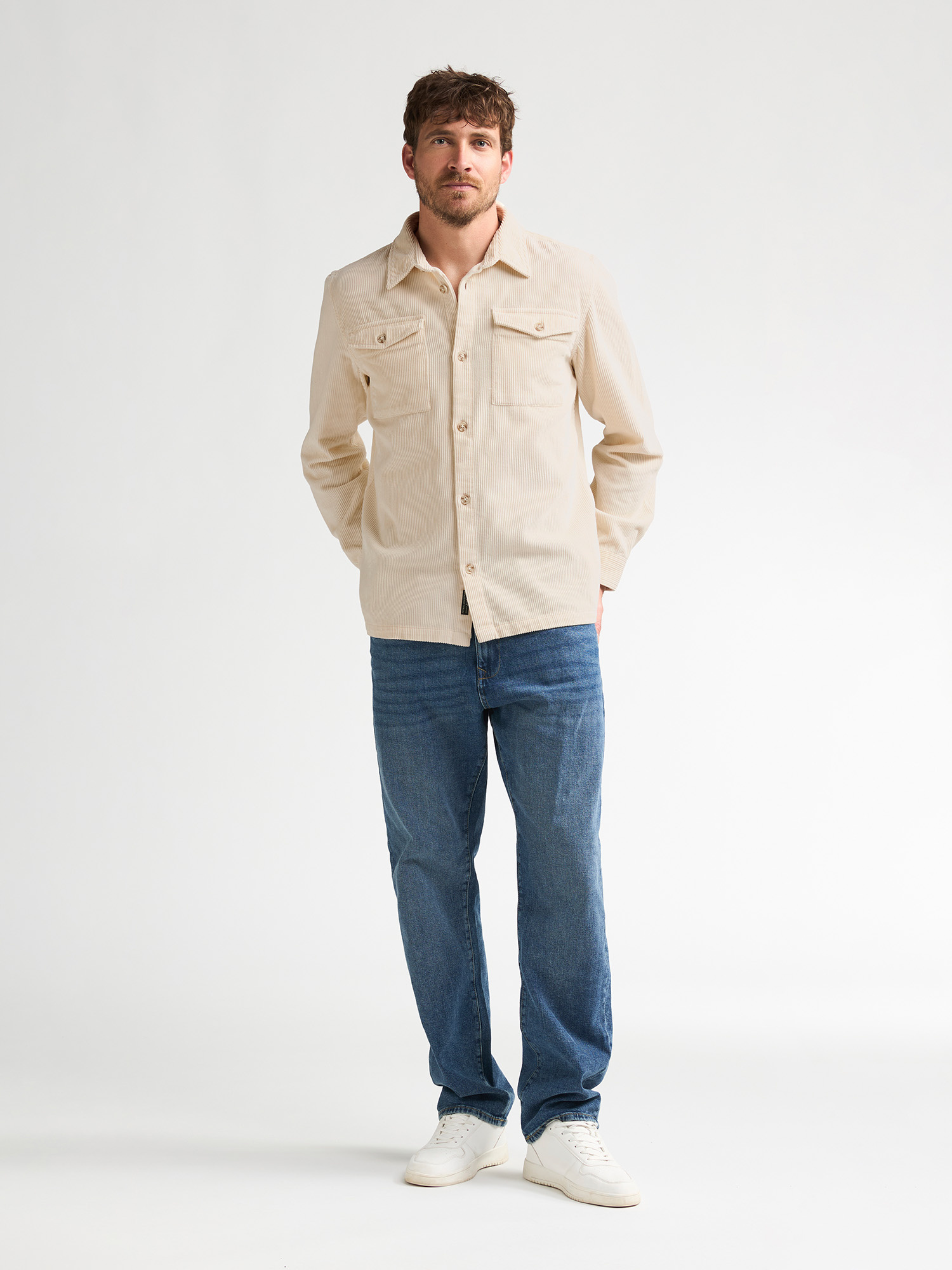 M-3060-SIL422 Men Overshirt (0007)