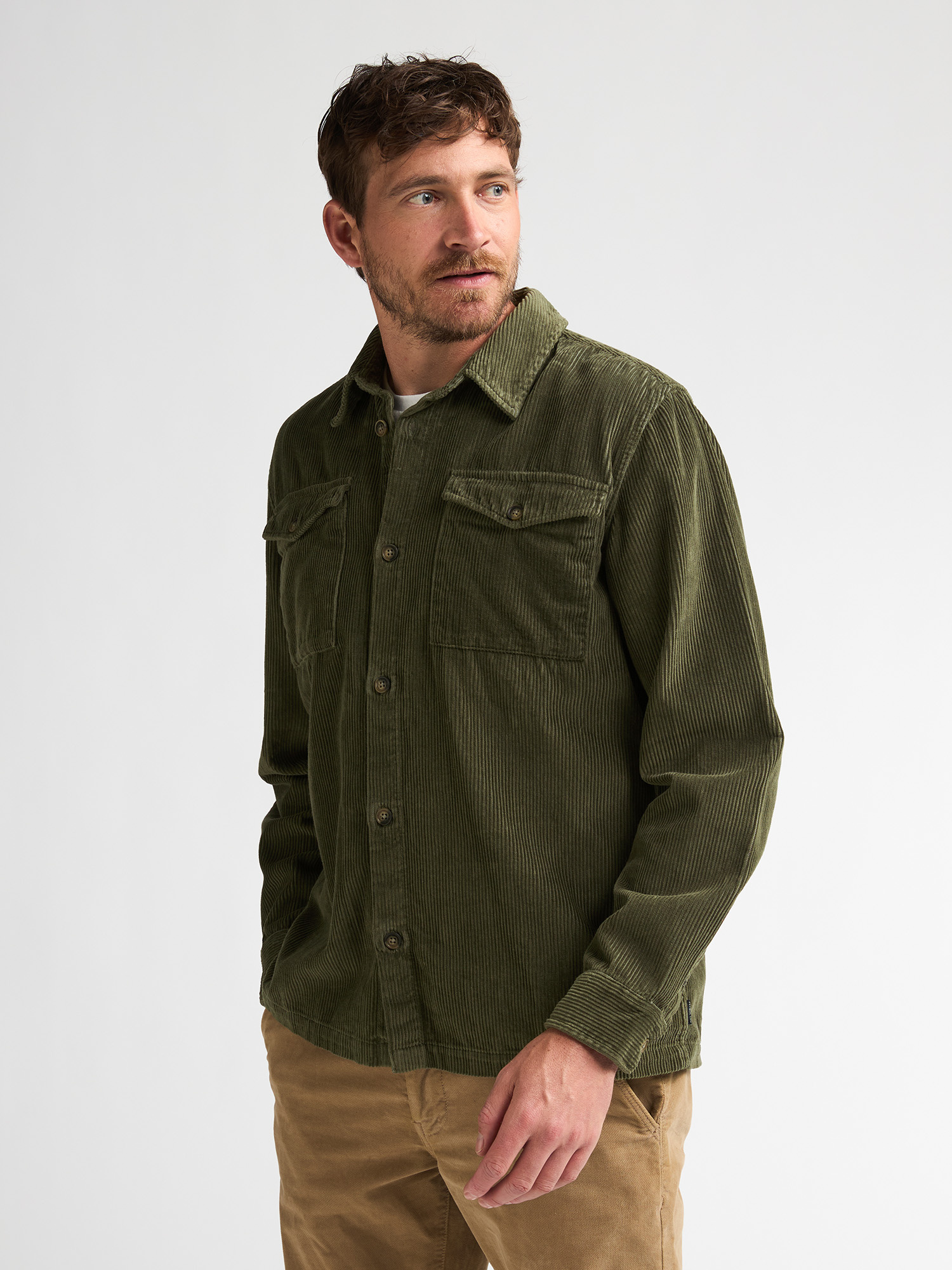 M-3060-SIL422 Men Overshirt (6174)