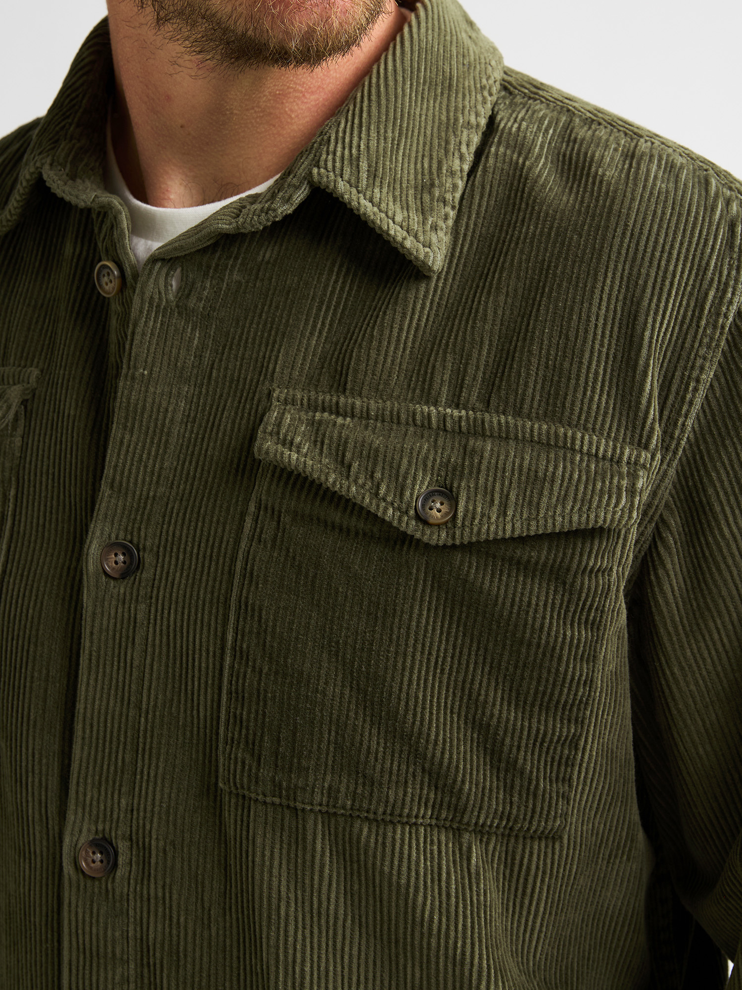 M-3060-SIL422 Men Overshirt (6174)