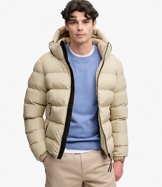 Superdry HOODED SPORTS PUFFER JACKET (Climbing Chawk)