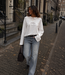 ICONIC STAR Longsleeve Shirt (White/Brown)