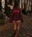 ICONIC STAR Longsleeve Shirt (Bordeau/Neon Pink)