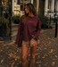ICONIC STAR Longsleeve Shirt (Bordeau/Neon Pink)