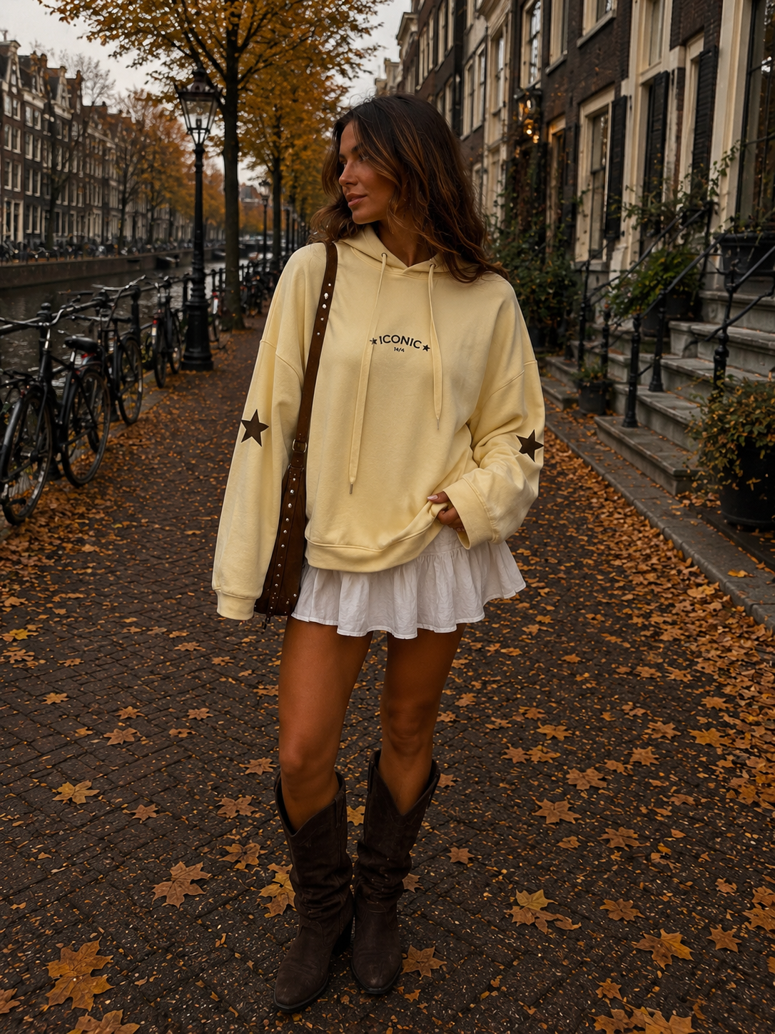 ICONIC STAR Hoodie (Yellow/Brown)