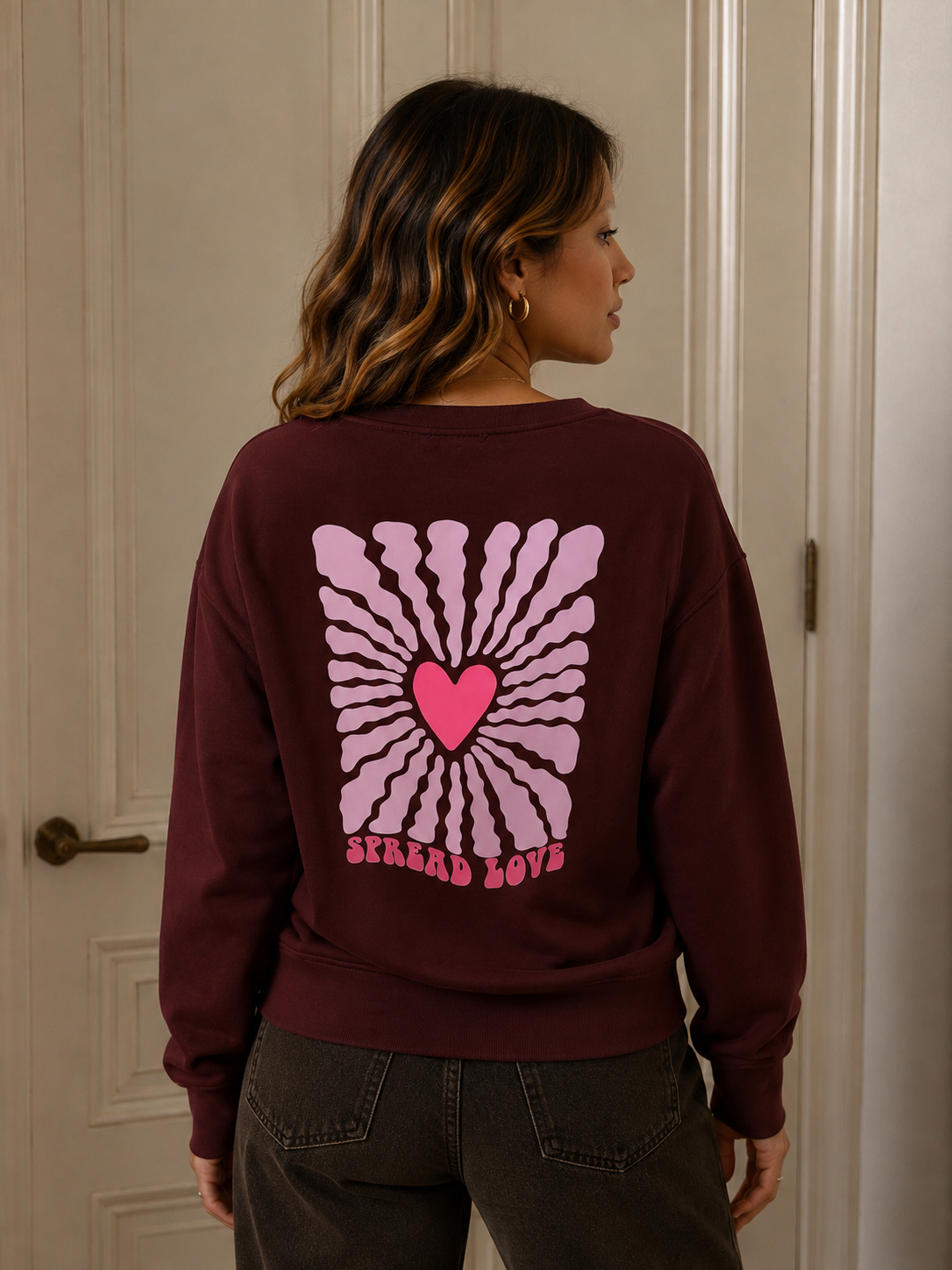 SPREAD LOVE Sweater (Bordeau)