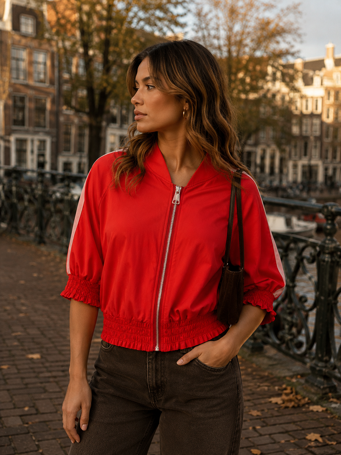 SARA Stripes Vest (Red/Pink)